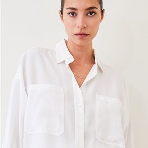 SOLD Aritzia The Group by Babaton Utility Button Up - white